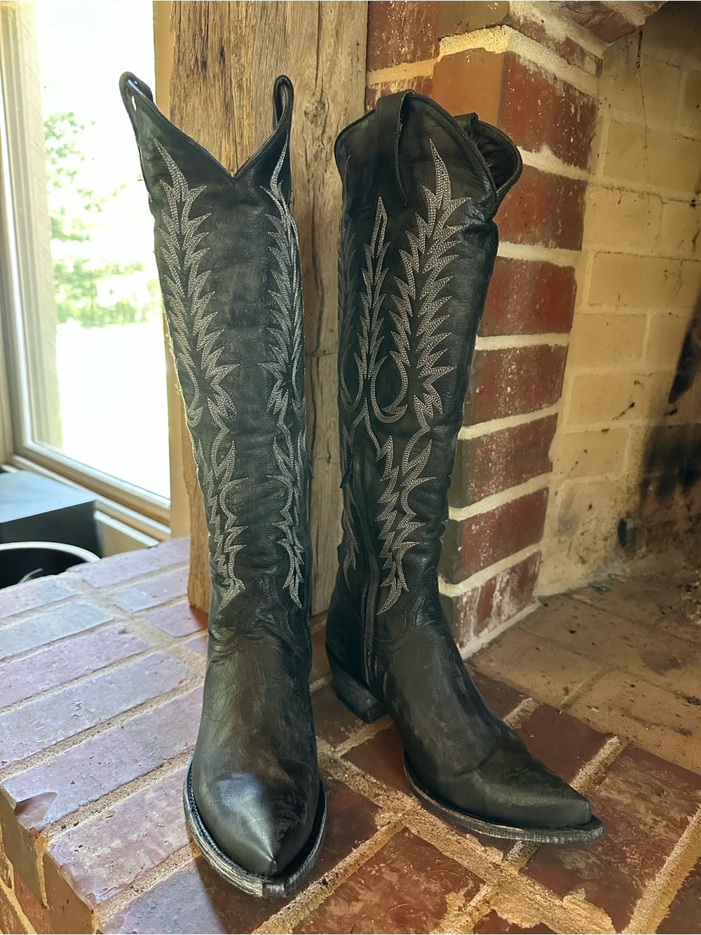 Old Gringo Mayra Black Leather Tall Western Cowboy Boots Women’s Size 9B Unworn